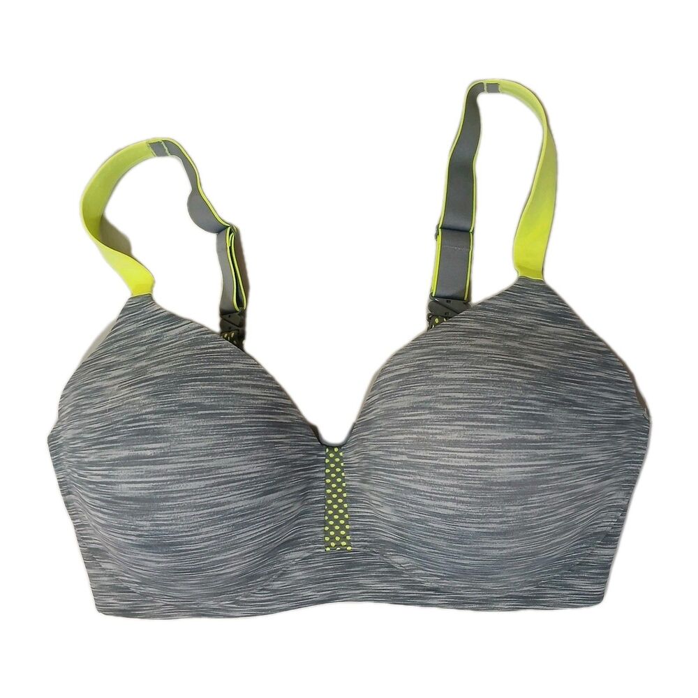 36DD MAIDENFORM Womens Gray Lined Wireless Wide Strap Back Closure Demi Bra 4D